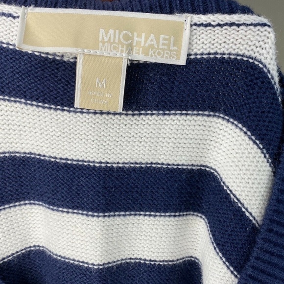 Michael Kors Striped Cold Shoulder Sweater - Picture 6 of 6